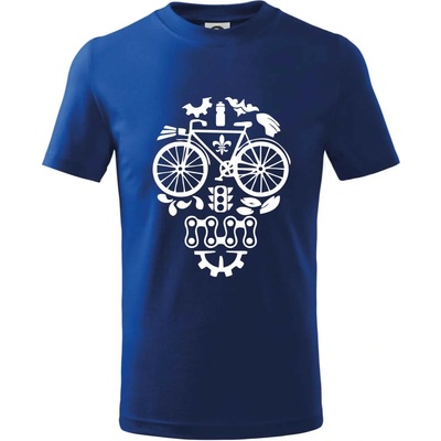bike lebka tričko dětské bavlněné královská modrá