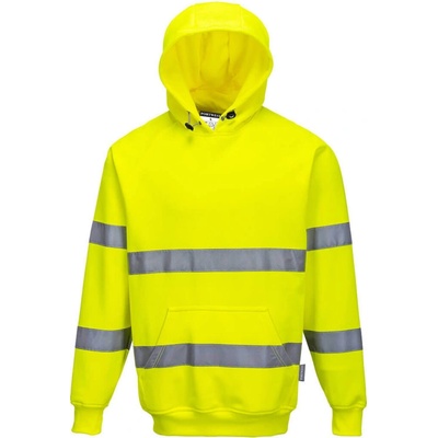 PortWest mikina Hi-Vi kapucí B304 reflexní Žlutá