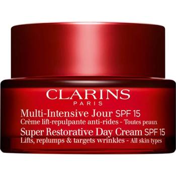 Clarins Super Restorative Day Cream SPF 15 дневен крем против бръчки за всеки тип кожа за жени 50 мл
