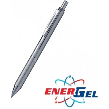 Pentel Автоматичен ролер Pentel BL407, черен цвят на писане, дебелина на линията 0.7 mm, гел, сребрист (OK26822)