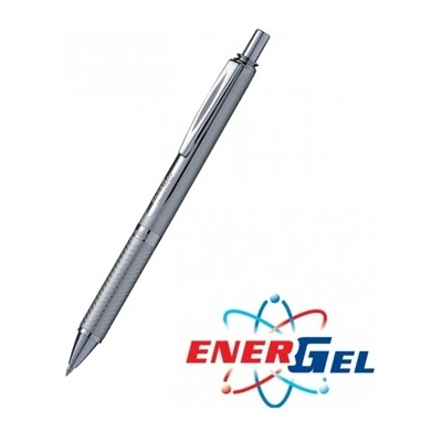 Pentel Автоматичен ролер Pentel BL407, черен цвят на писане, дебелина на линията 0.7 mm, гел, сребрист (OK26822)