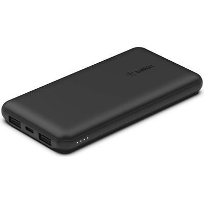 Apple Belkin BOOST CHARGE (10000 mAH) Power Bank with USB-C 15W - Dual USB-A - 15cm USB-A to C Cable - Black (BPB011btBK)
