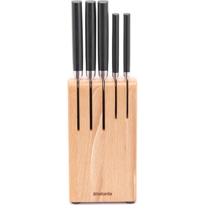 Brabantia Dřevěný stojan na nože včetně nožů 5 ks 260483