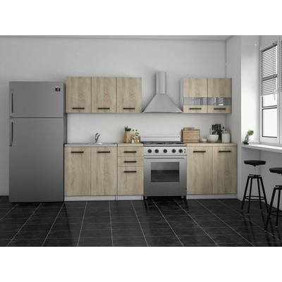 Topeshop KUCHNIA SET SONOMA sada nábytku do kuchyně/jídelny