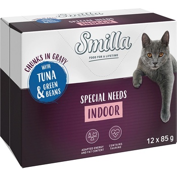 Smilla Indoor kúsky so zeleninou tuniak so zelenými fazuľkami 12 x 85 g