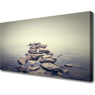 Obraz na plátně Kameny Voda Krajina 100x50 cm