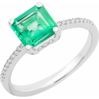 Eppi Prsten s princess smaragdem a diamanty Kip R34161