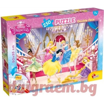 Lisciani Пъзел lisciani 48083 - 250 части - Дисни Принцеси, двулицев пъзел (li48083)