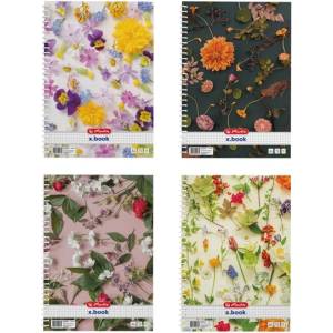 Herlitz Flower II A4 70 страници кариран тефтер със спирала 400201490 (400201490)