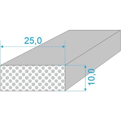 025/005-Q0015-259 PROFIL SILIKONOVÝ EXPANDOVANÝ - Bílý obdelníkový profil 15°shore