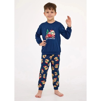 Cornette Kids Boy 593/172 Teddy 2 Christmas tm. modrá