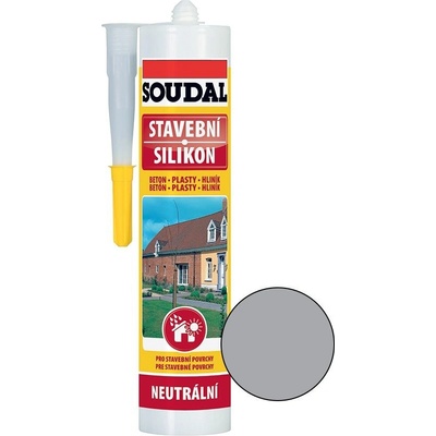 Soudal Silikón stavebný 280 ml sivá