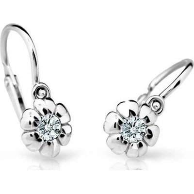 Cutie Diamonds detské náušnice z bieleho zlata Kvietky s briliantmi DC2151-10-00-X-2