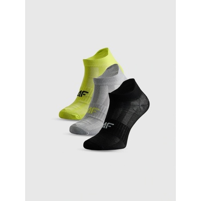 4F sportovní ponožky 3-pack černá/šedá/žlutá