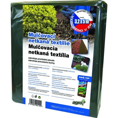 Agro Netkaná textília mulčovacia, čierna, 3,2 × 5 m