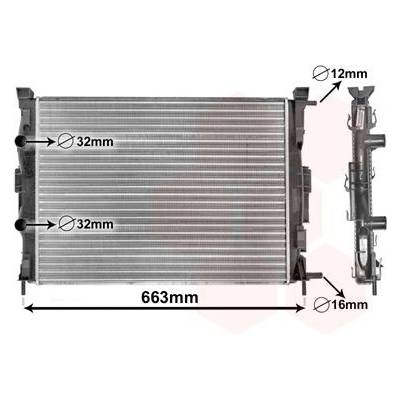 Chladič, chlazení motoru VAN WEZEL 43002307