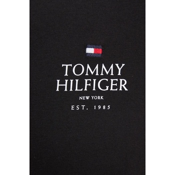 Tommy Hilfiger Памучна блуза с дълги ръкави Tommy Hilfiger в черно с принт MW0MW36501 (MW0MW36501)