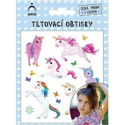 Dětské tetovací obtisky Jednorožci 03