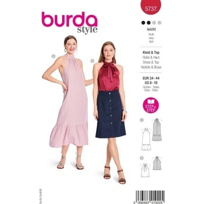 Střih Burda na dámské šaty a halenku 5737 – Zboží Dáma