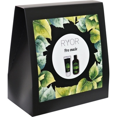 Ryor Péče pro muže sprchový gel 3v1 pro muže 250 ml + pečující krém pro muže 100 ml + měkký froté ručník 30 x 50 cm dárková sada