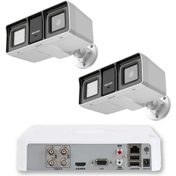 HIKVISION Комплект ZK21060E 2 Камери Full HD с Хибридна Светлина 60m и AcuSense (ZK21060E)