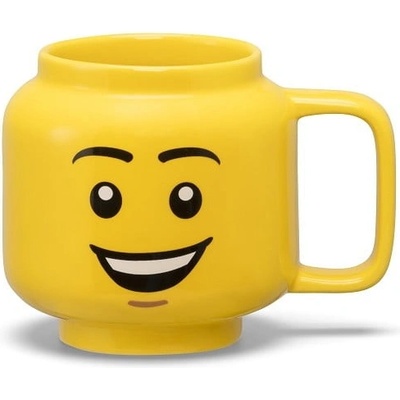 Lego žltý keramický detský hrnček 255 ml Head