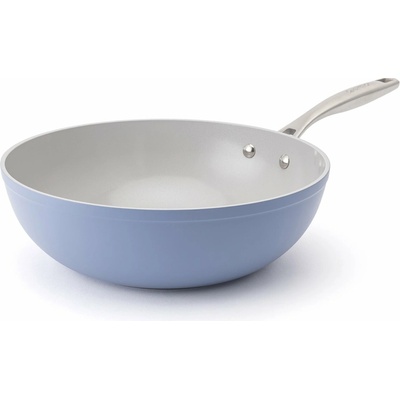 Elmich Nepriľnavá keramická panvica wok Zen 28 cm – modrá