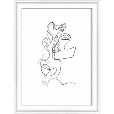 Obrazový rám, drevený, 13x18 cm, "Silhouette", biela