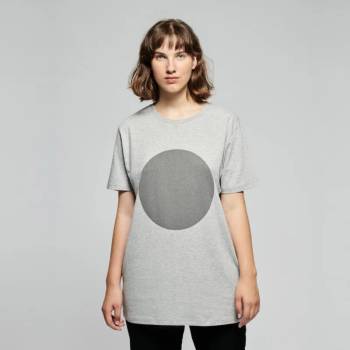 Image 1 of Светлоотразителна тениска с щампа на сив цвят