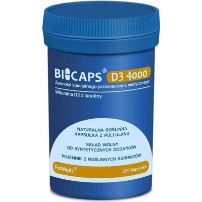 Formeds Bicaps D3 4000 Vitamín d3 z lanolínu 120 kapsúl