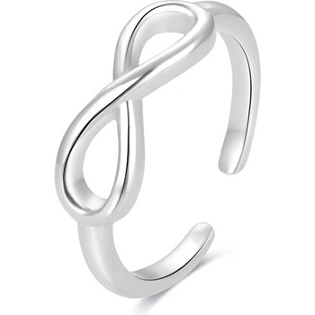 Beneto Módní stříbrný prsten na nohu nekonečno AGGF492
