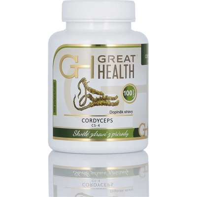 Great Health Cordyceps sinensis CS-4 40% polysacharidů 100 tobolek 500 mg
