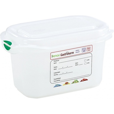 Denox gastronádoba GN1/9 s víkem GASTRONOX, 100 mm, polypropylen, objem 1 L, hermetická 12350_030