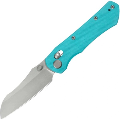 Geo Knife Komodo Stonewash M390 Blade, Tiffany Blue G10 GEO2509F