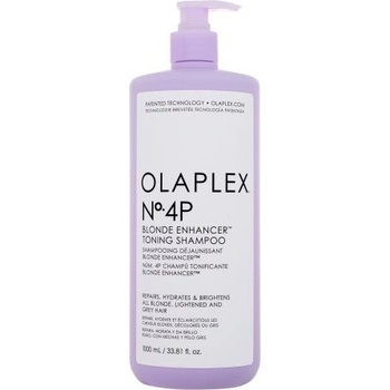 OLAPLEX Blonde Enhancer Noº. 4P 1000 ml тониращ и възстановяващ шампоан за изрусена коса за жени