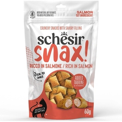 Schesir Cat Snax! pochúťka lososové vankúšiky 60 g