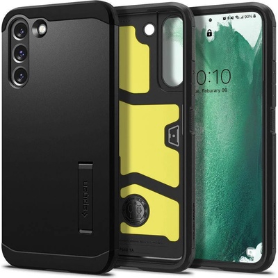 Spigen Tough Armor Case - хибриден кейс с най-висока степен на защита за Samsung Galaxy S22 Plus (черен)