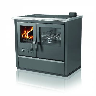 TIM SISTEM NORTH sporák na tuhá paliva s výměníkem - černý/pravý