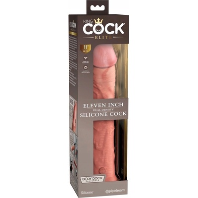 Pipedream King Cock Elite 11″ Silicone Dual Density Cock Light, realistické dildo s prísavkou 29,5 x 5,4 cm