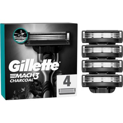 GILLETTE НОЖЧЕТА gillette mach3 charcoal 10/59/7 4 БР (8700216062701)