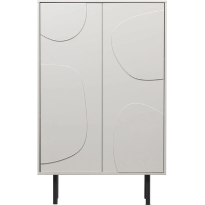 WOOOD Светлосив шкаф от борова дървесина 85x135 cm Cadiz - WOOOD (373990-M)