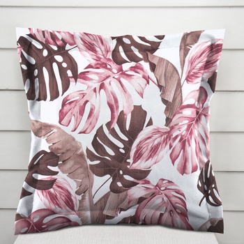 Biante Sandra s lemom SA-227 Hnedé a staroružové tropické listy na bielom 30 x 50 cm