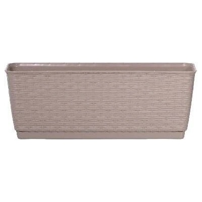 PROSPERPLAST Truhlička s miskou RATOLLA P 38,6 x 15,4 x 14 cm, tmavo béžový