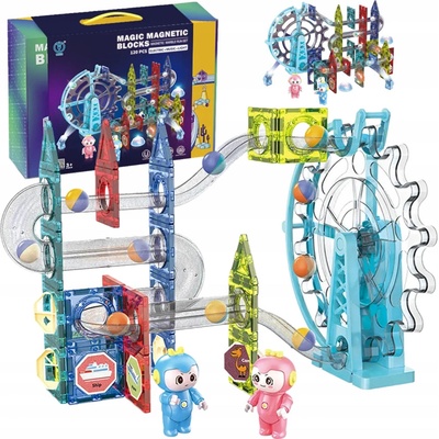 Doris magnetická svítící stavebnice s mlýnským kolem Magic Blocks 120 ks