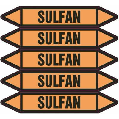 Grafiko | Sulfan - dle ČSN 13 0072 - Materiál fólie s ochrannou laminací, Rozměr aršík 5ks šipka 250x52mm