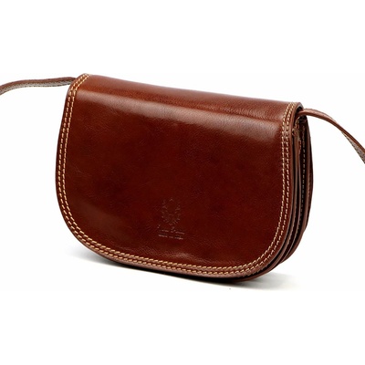 Dámska Kožená Crossbody Kabelka Hnedá Malá Florence 5514