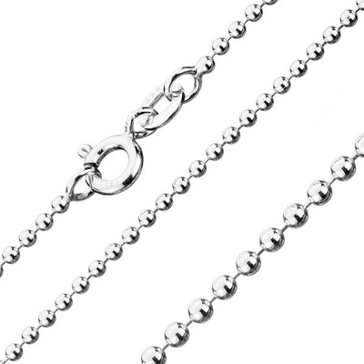 Šperky eshop Stříbrný řetízek armádní kuličky S50.27