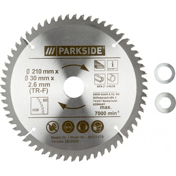 PARKSIDE Pilový kotouč PKSB 210 B1 (TRF pilový kotouč, 60 zubů)
