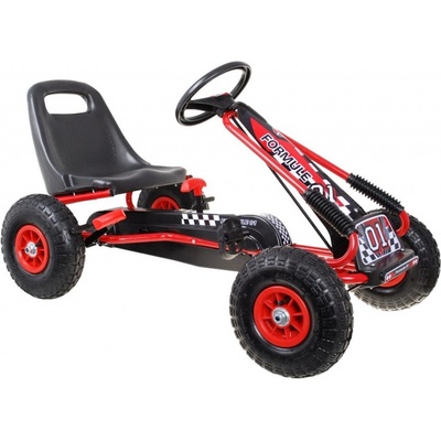 Majlo Toys šliapacia motokára s nafukovacími kolesami Formule 15 červená