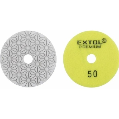 EXTOL kotouč diamantový leštící na obklady, průměr 100 mm, P50, suchý zip 8803090